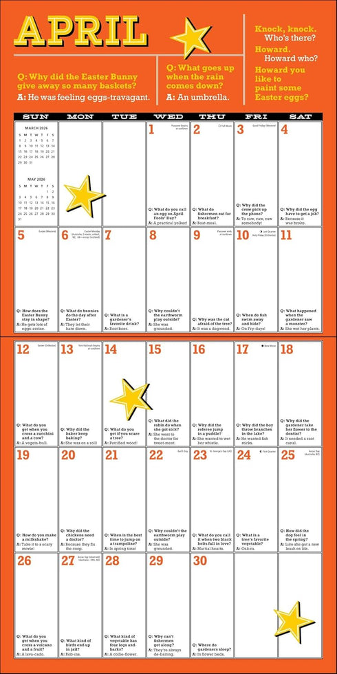 LAUGH-OUT-LOUD JOKES 2026 WALL CALENDAR